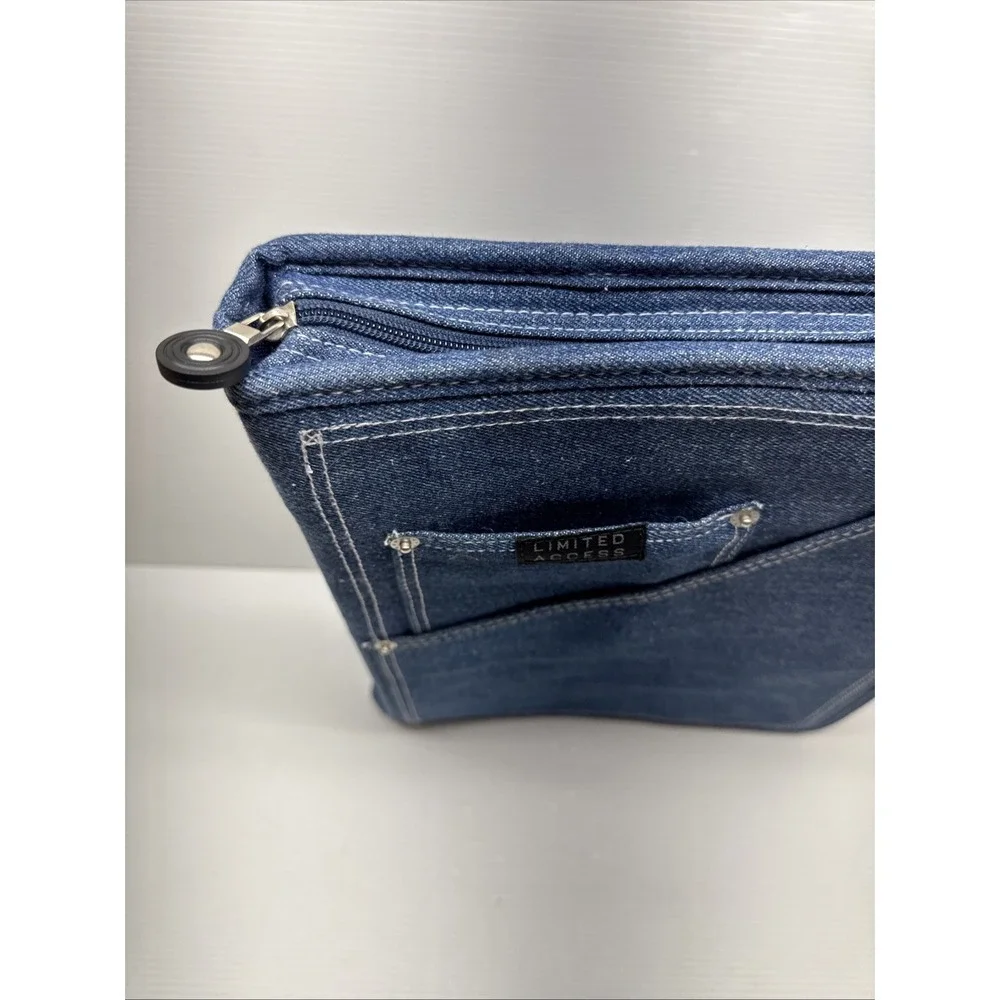 Vintage Denim Retro Y2K Notebook Binder Blue Jean Trapper Keeper 3 Ring Pockets